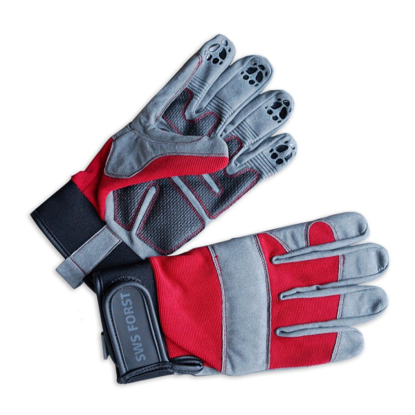 SWS Leder Forsthandschuh Gartenhandschuh Super Grip mit Klettbandverschluss  Gr. S-XL, Handschuhe, Bekleidung
