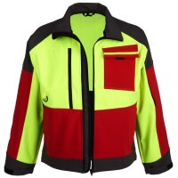 Softshelljacke Forstjacke Wetterschutzjacke Forest Jack Red Gr. S bis 4XL