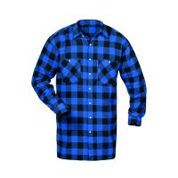 MICHIGAN Flanell-Hemd, Holzfällerhemd blau schwarz...