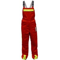 Schnittschutzlatzhose Forsthose Forstlatzhose gelb/rot SSK1