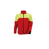 Forst Softshelljacke Waldjacke Arbeitsjacke rot-gelb