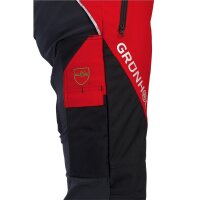 Grünholz Pro³Flex Schnittschutzhose, Schnittschutzklasse 1 (20 m/s), rot-anthrazit