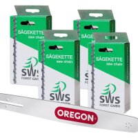 35cm Oregon Schwert Set mit 4 Sägeketten 3 8 50TG 1,3 mm passend Stihl 009 010 011