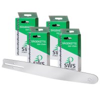 40cm SWS Forst Schwert Set mit 4 HM Ketten 3 8 1,5mm 60TG...